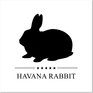 Havana Rabbit Black Silhouette Posters and Art